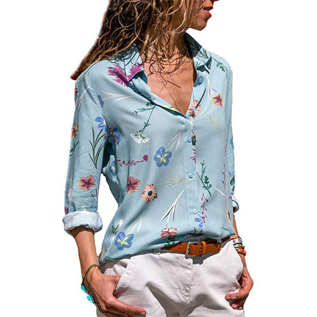 Women Blouses Chic Striped Print Office Shirt 2019 Fashion Long Sleeve Chiffon Blouse Casual Ladies Plus Size Female Shirts