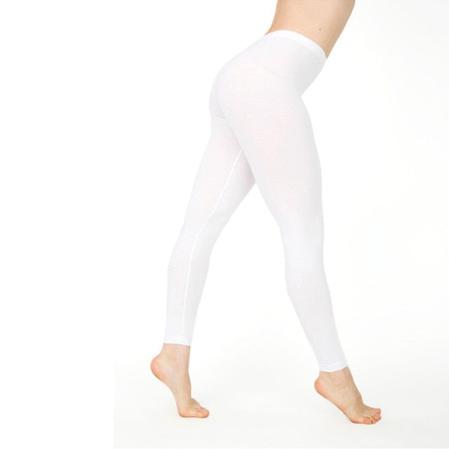 Goocheer New Fashion Home Womens Full Length Cotton Leggings Hight Waist Solid Bottom Leggings Wholesale Plus Size