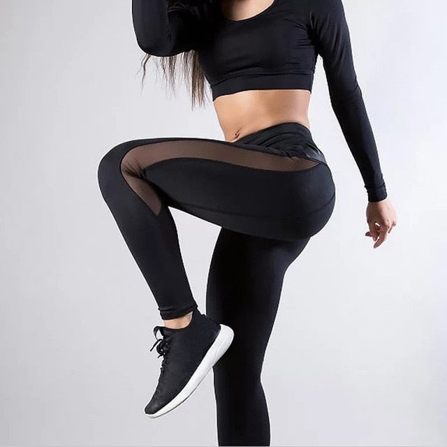 2019 Women Leggings Sexy Pants Push Up Fitness Gym Leggins Running Mesh Leggins Seamless Workout Pants Femme High Waist Mujer