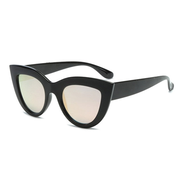 Black Classic Cat Eye Women Sunglasses Designer Brand Trend