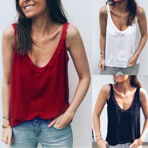 Fashion Summer Loose Sleeveless Casual Tank T-Shirt