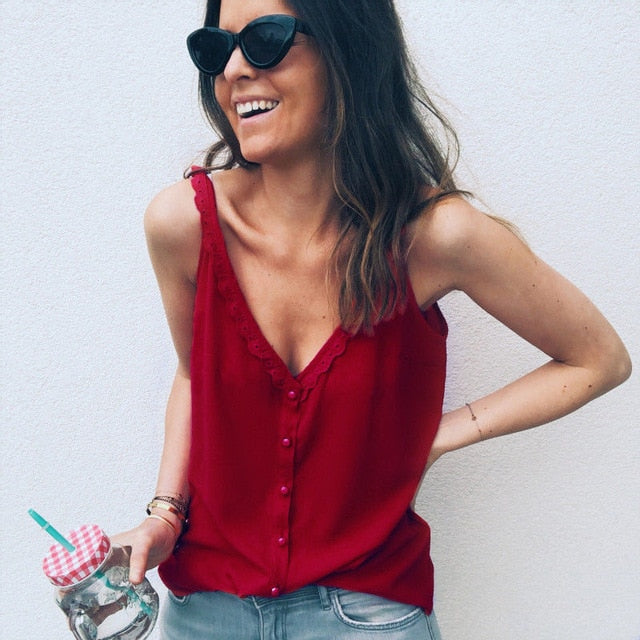 Fashion Summer Loose Sleeveless Casual Tank T-Shirt