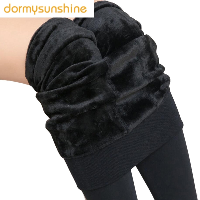 Free Shipping Women Leggings inside Thicken Fur Warm Leggings womens winter fleece legging pants female velvet leggins