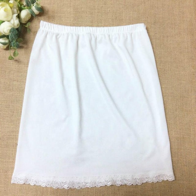 Women Waist Slip Lady Black White Short Underskirt Soft And Comfortable Cotton Length 40cm Petticoat Half Slips New YYY9381