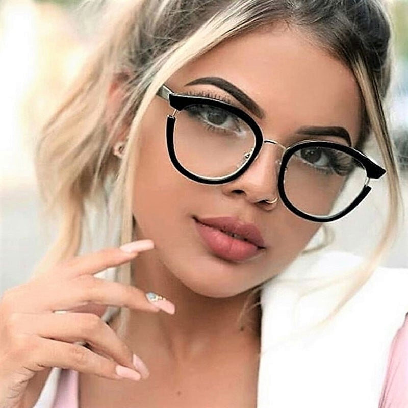 Women Cat Eye Glasses Frames Optical EyeGlasses